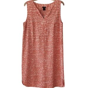 Ann Taylor Orange‎ & White Polka Dot Patterned Shift Dress Size Large